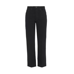 rag & bone Ankle Cropped Straight Leg Black Jeans